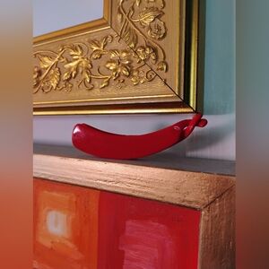 Authentic Vintage 1980's Retro Sleek Red Hair Styling Clip • Like New 🌹🎀🍒